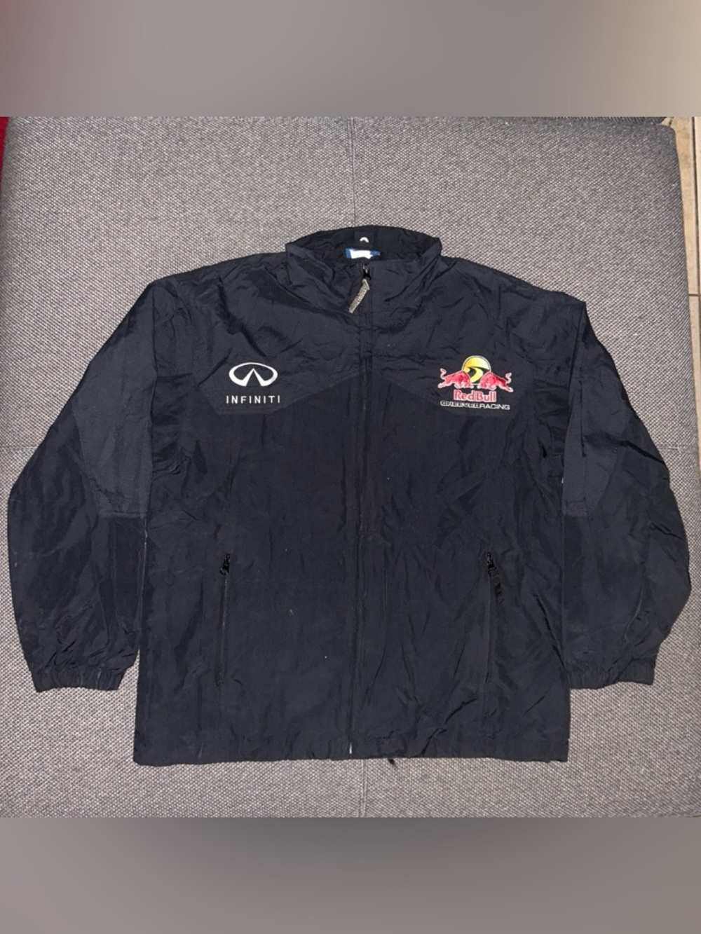 90s Red Bull Racing Infiniti Black Windbreaker Jacket